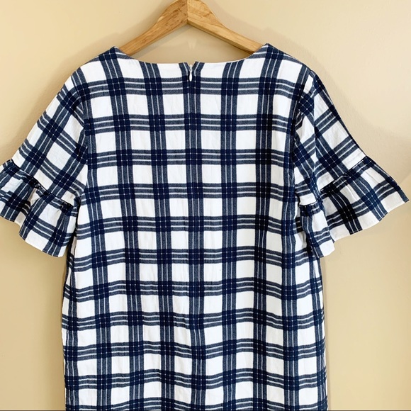 Madewell plaid dress bell sleeve tunic RELISTED - Picture 9 of 13